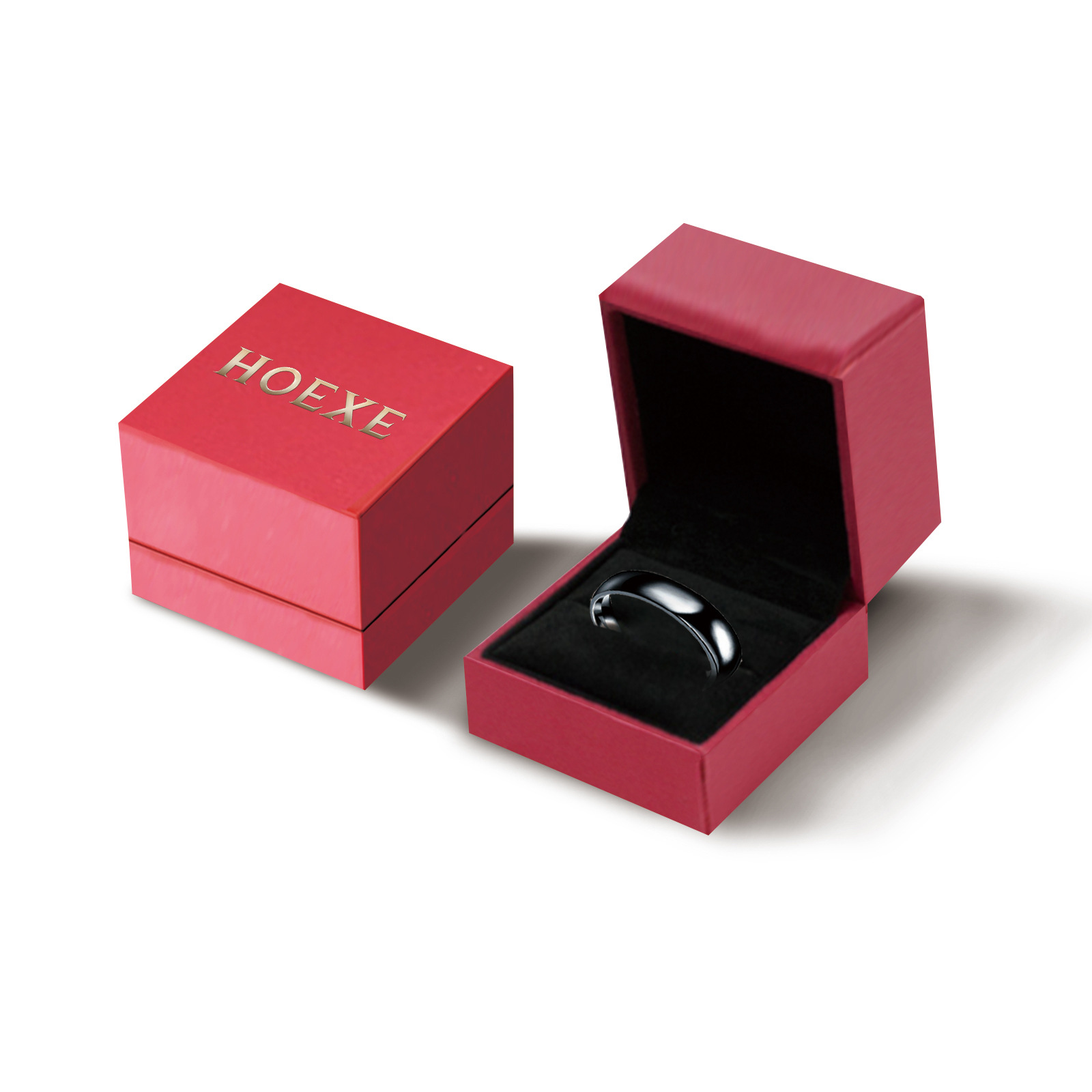 Men'S Accessories Hand Bands - Hoexe Obsidian Ring Stainless Steel Smooth
