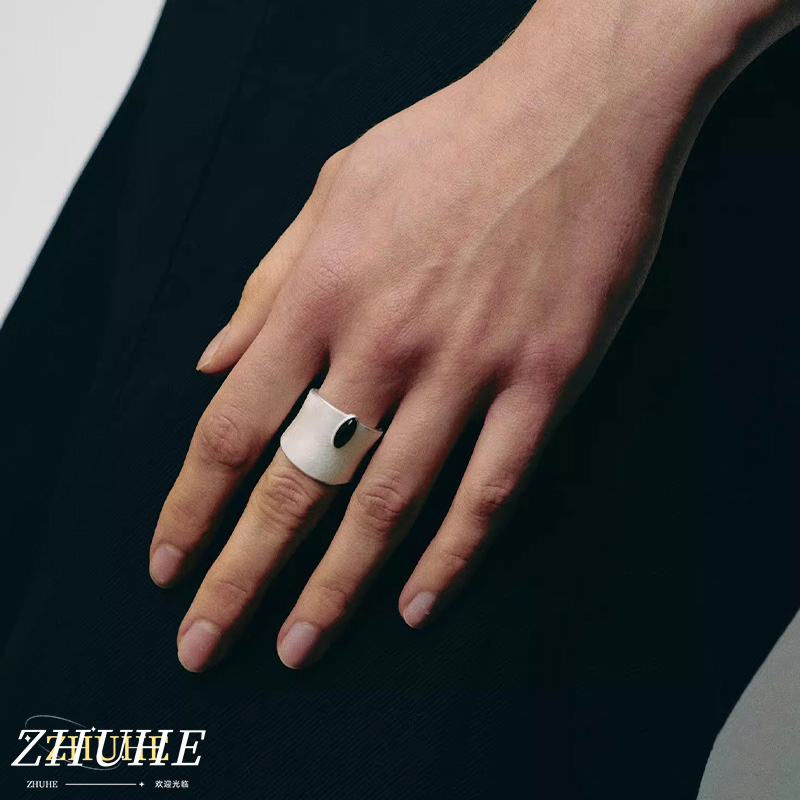 Men'S Accessories Hand Bands - Artistic Wide Copper Cuff Rings -