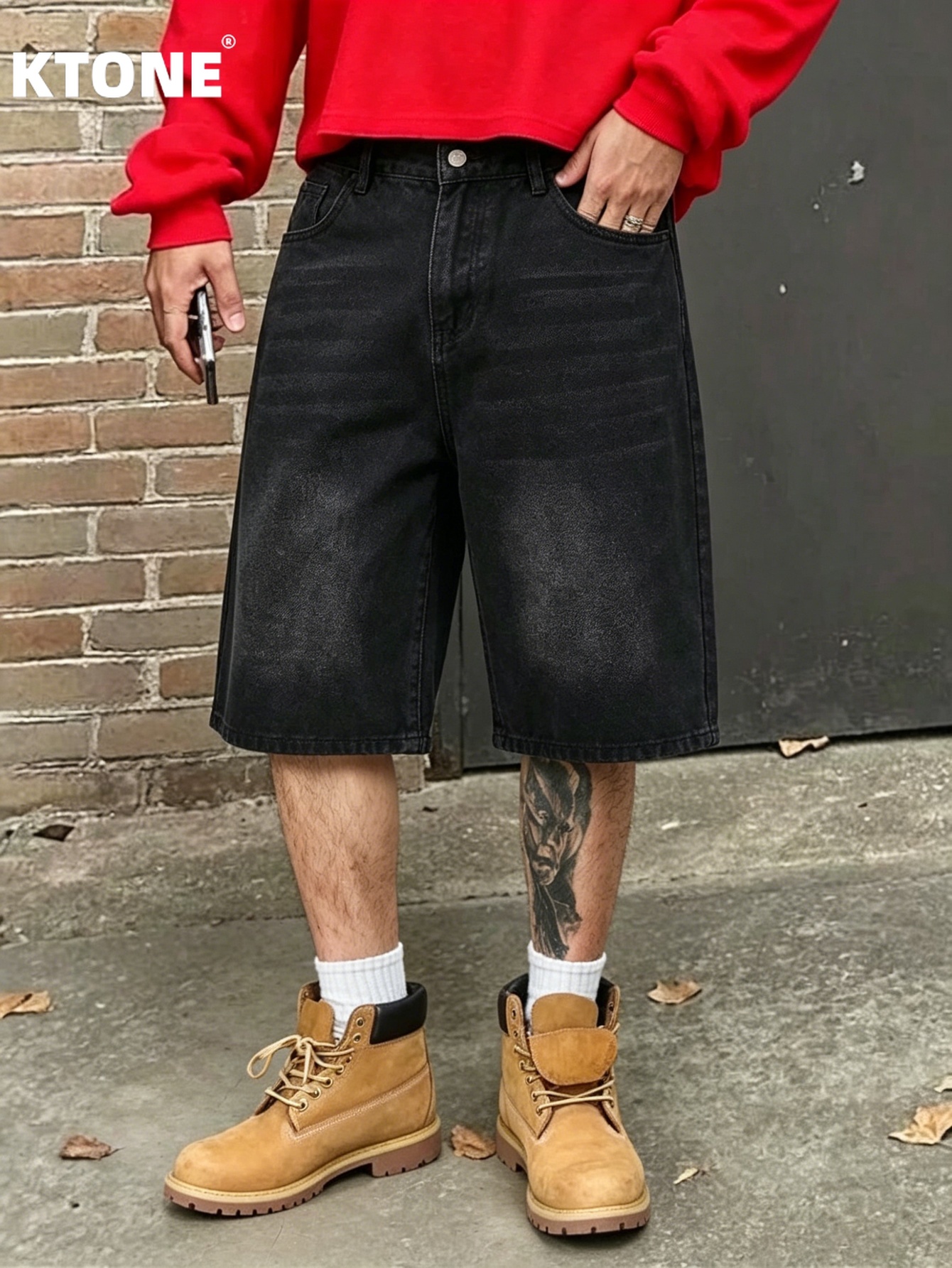 Men'S Accessories For Jeans - Men Trendy Loose Non‑Stretch Jean Shorts