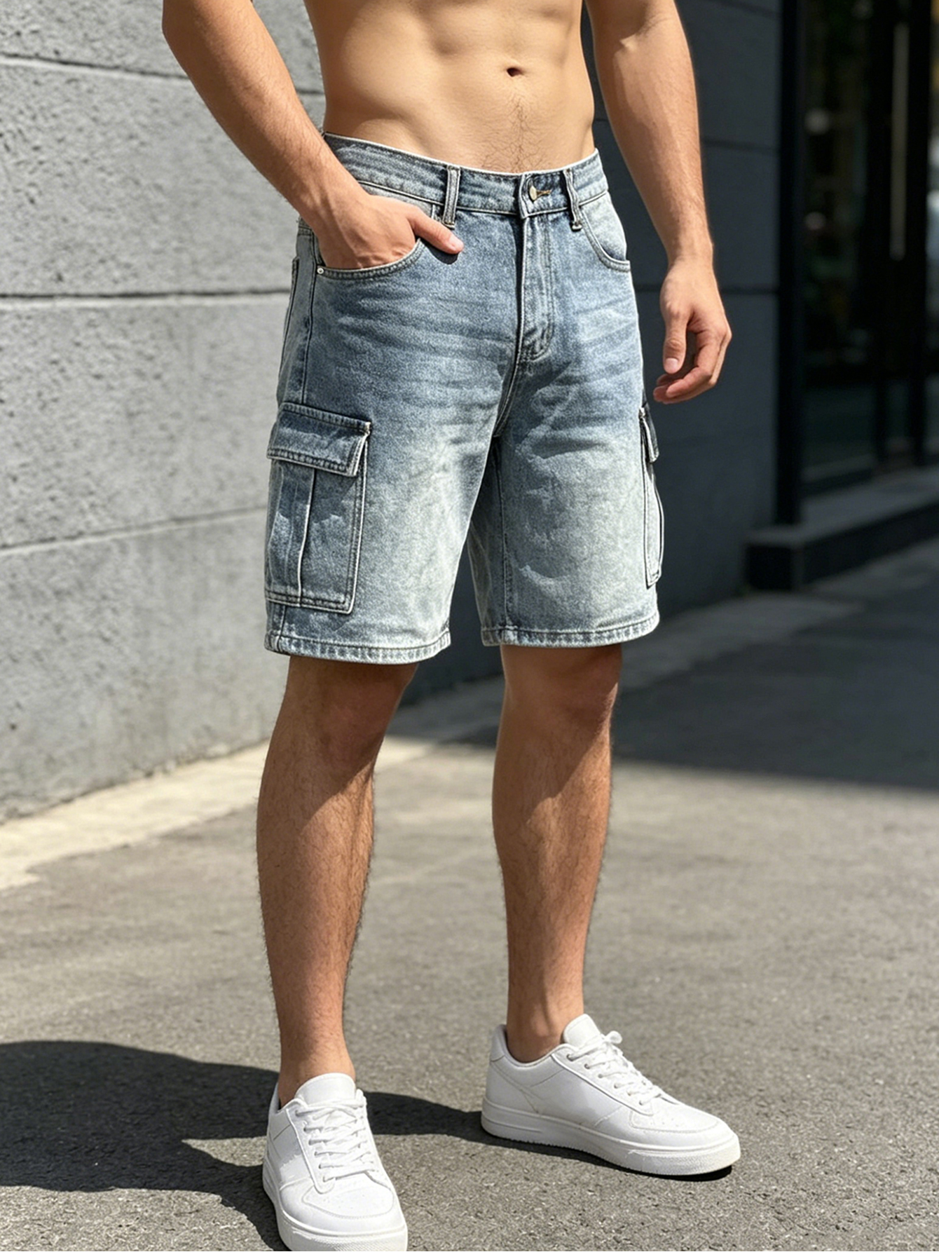 Men'S Accessories For Jeans - Men workwear Jeans Denim Pants Clothing