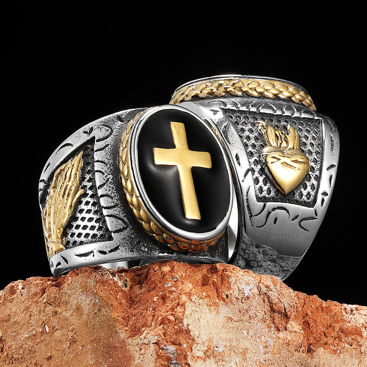 Men'S Accessories Hand Bands - Praying Hands Cross Jesus Heart Men