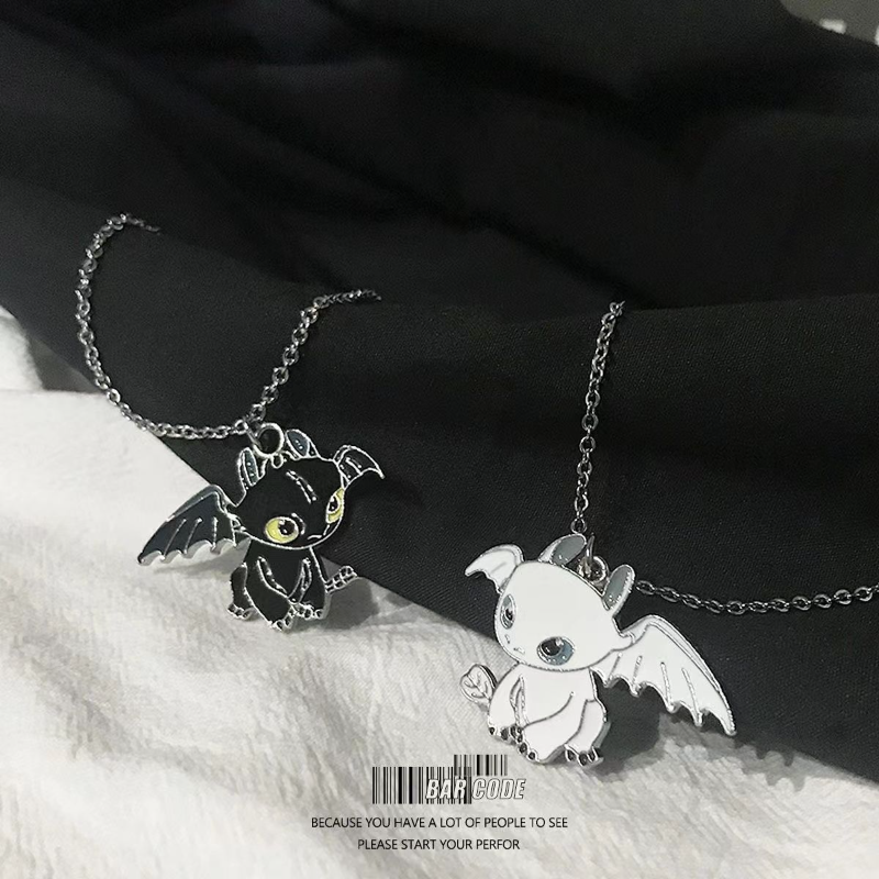 Cartoon White Night Double Dra - Men Accessories Jewelry 评论和价格