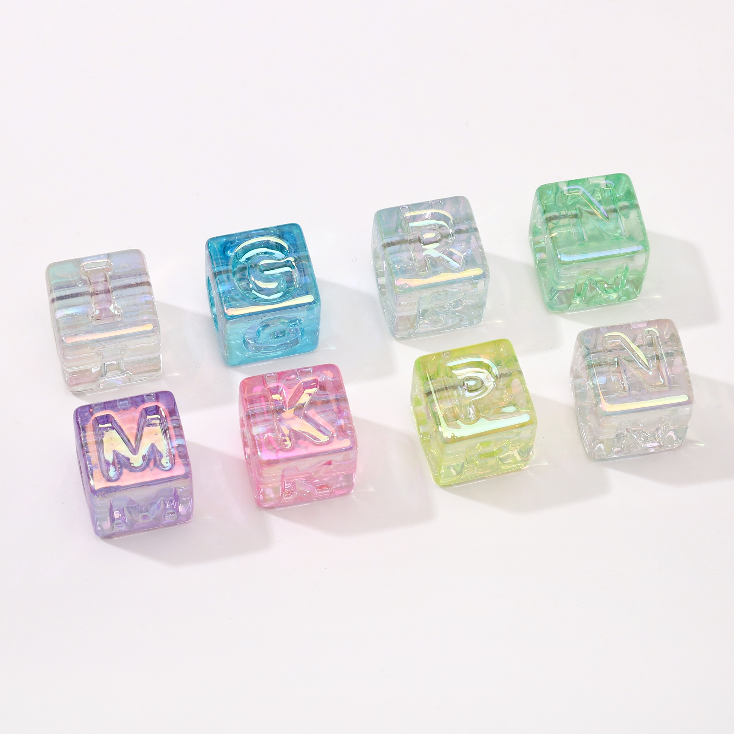 10Pcs beading Colorful Clear L - Bead Bracelet Men 评论和价格