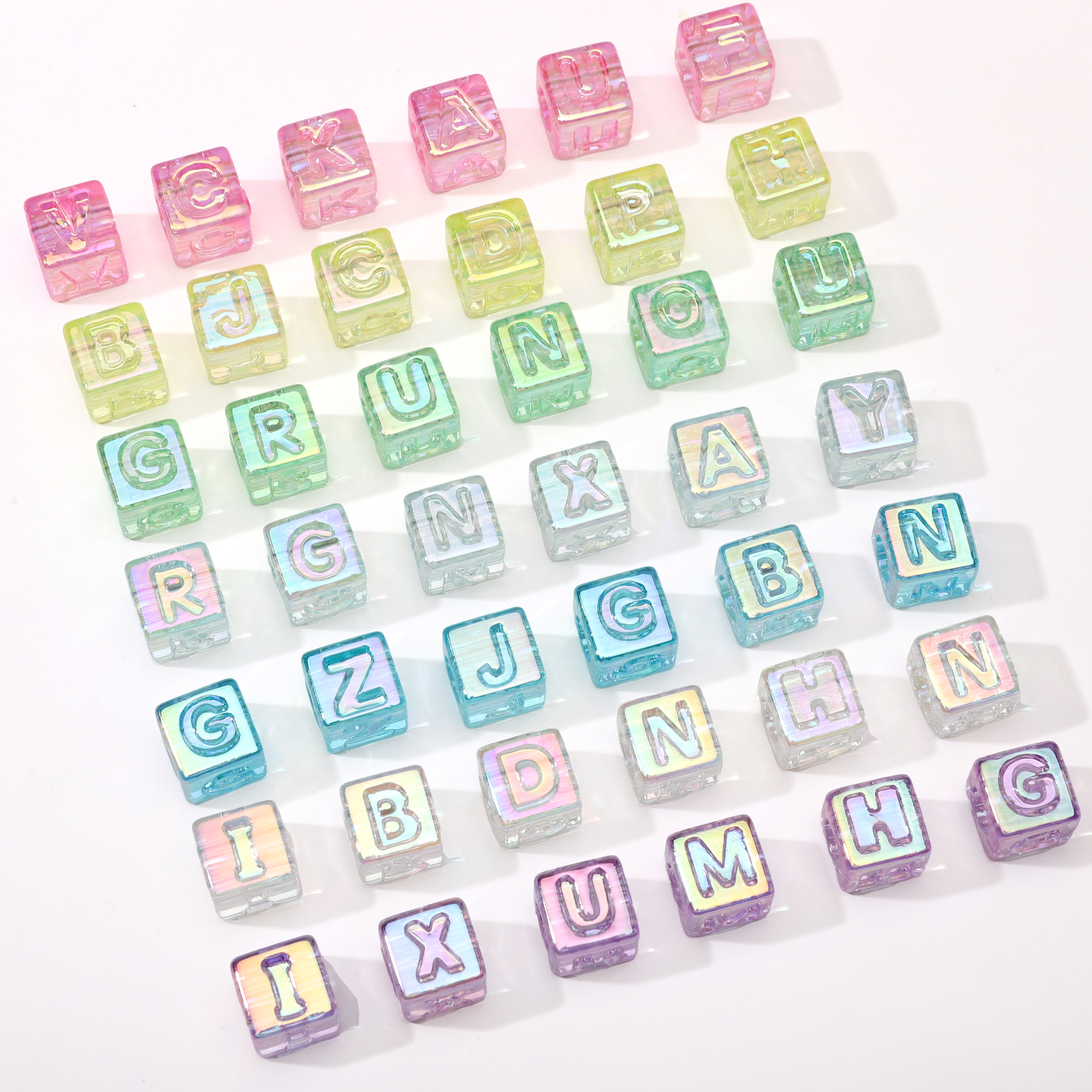 10Pcs beading Colorful Clear L - Bead Bracelet Men 评论和价格