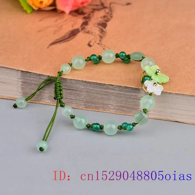 Green Jade Flower Bracelet Amu - Bead Bracelet Men 评论和价格