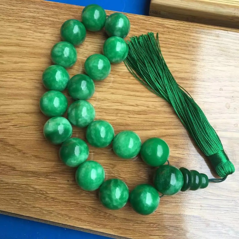 Natural  Green Jade Bracelets  - Bead Bracelet Men 评论和价格