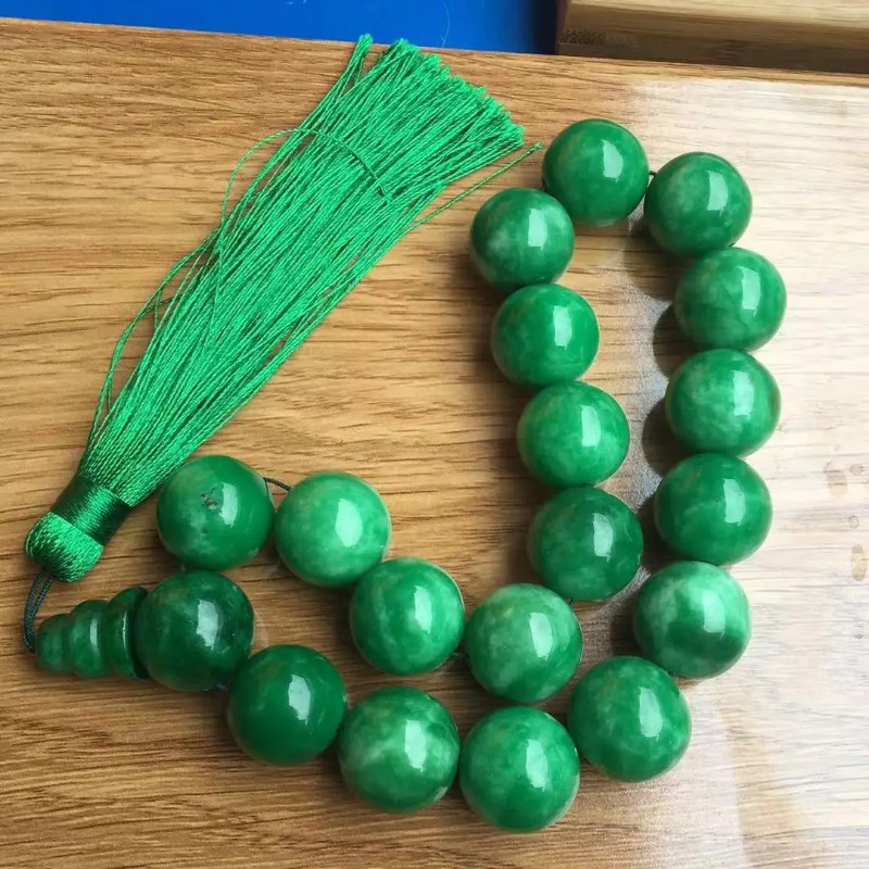 Natural  Green Jade Bracelets  - Bead Bracelet Men 评论和价格
