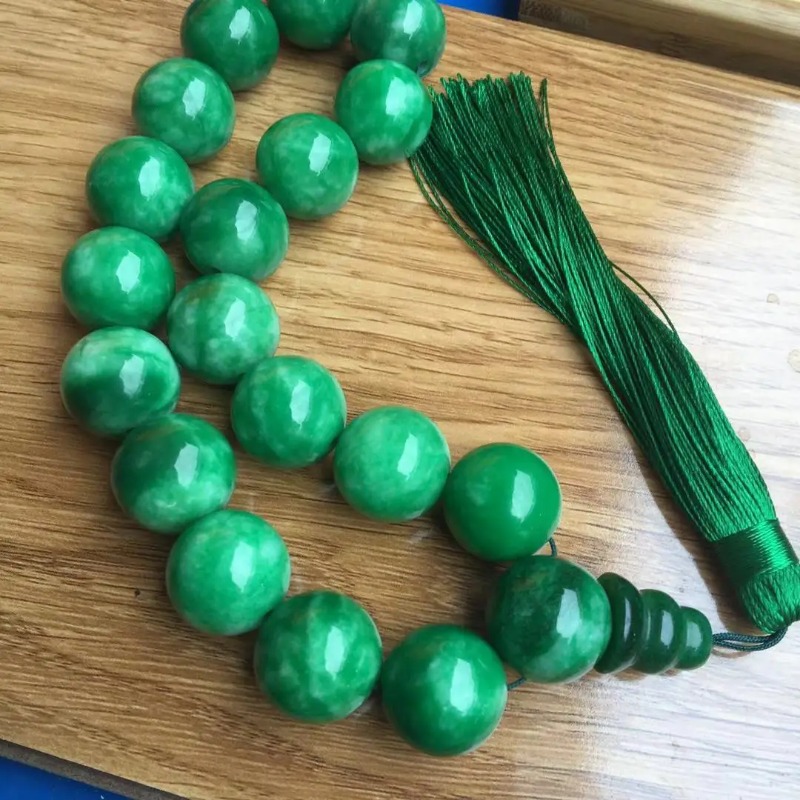 Natural  Green Jade Bracelets  - Bead Bracelet Men 评论和价格