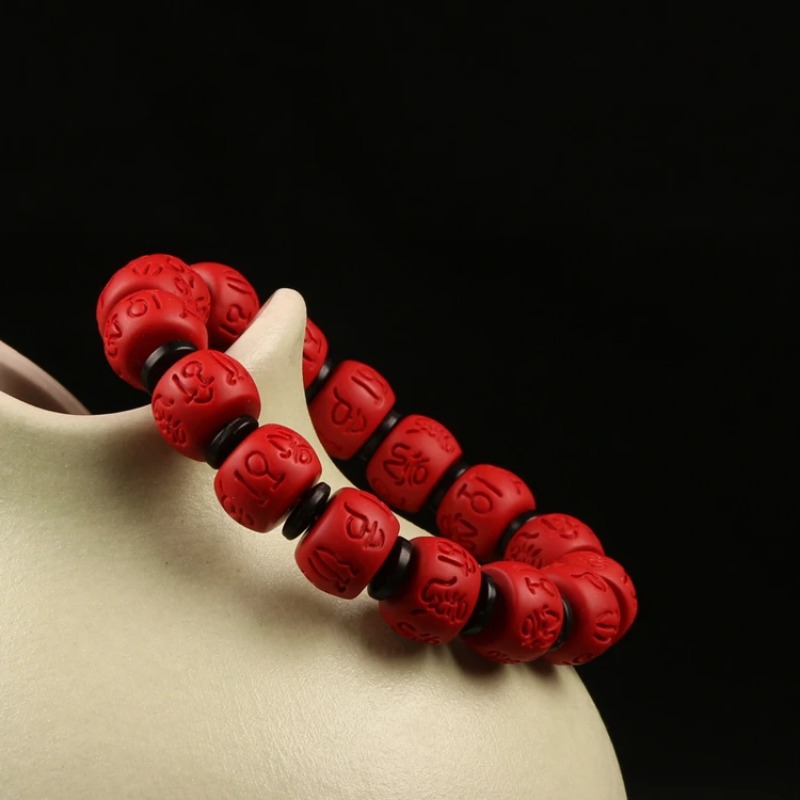 Chinese 13*9MM Beads Red Organ - Bead Bracelet Men 评论和价格