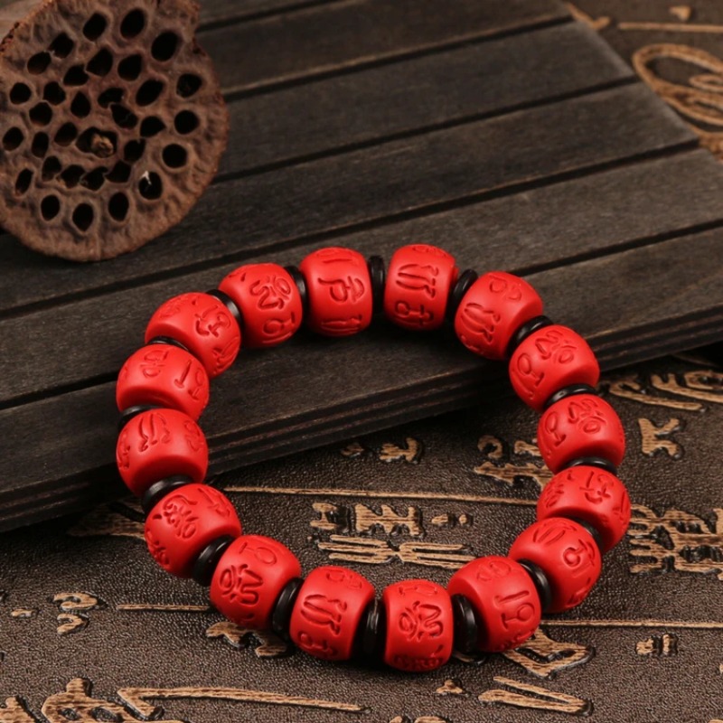 Chinese 13*9MM Beads Red Organ - Bead Bracelet Men 评论和价格