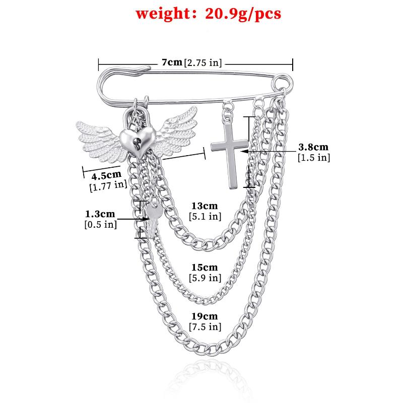European Love Wing Cross Brooc - Men'S Accessories Clothing 评论和价格