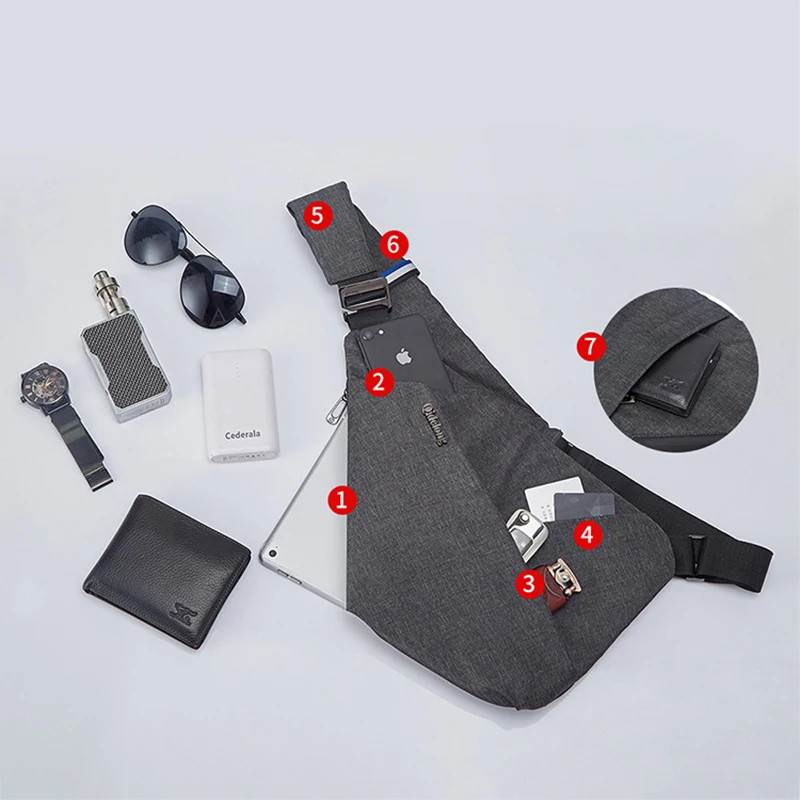 Anti-theft Shoulder Crossbody  - Men Accessories Box 评论和价格