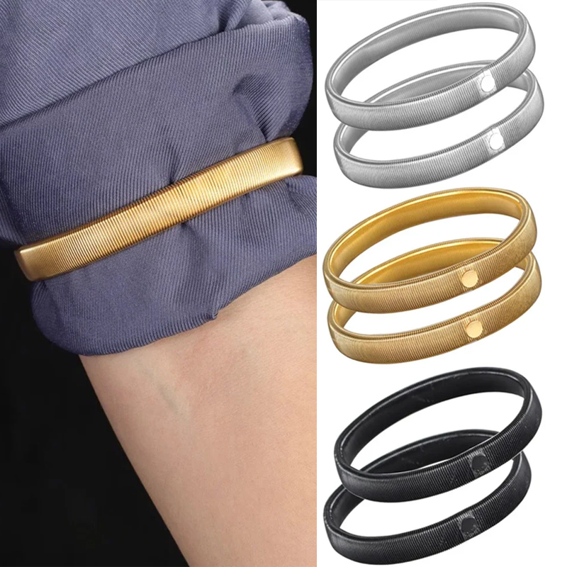 2Pcs Elastic Shirt Sleeve Hold - Men'S Accessories Clothing 评论和价格