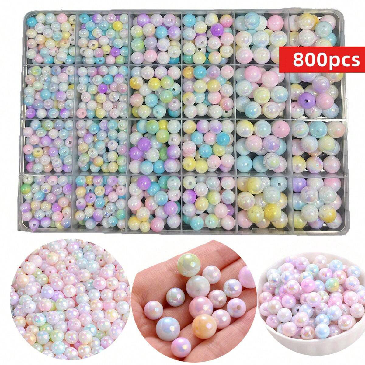 800pcs/24 grid set box 6mm/8mm - Bead Bracelet Men 评论和价格