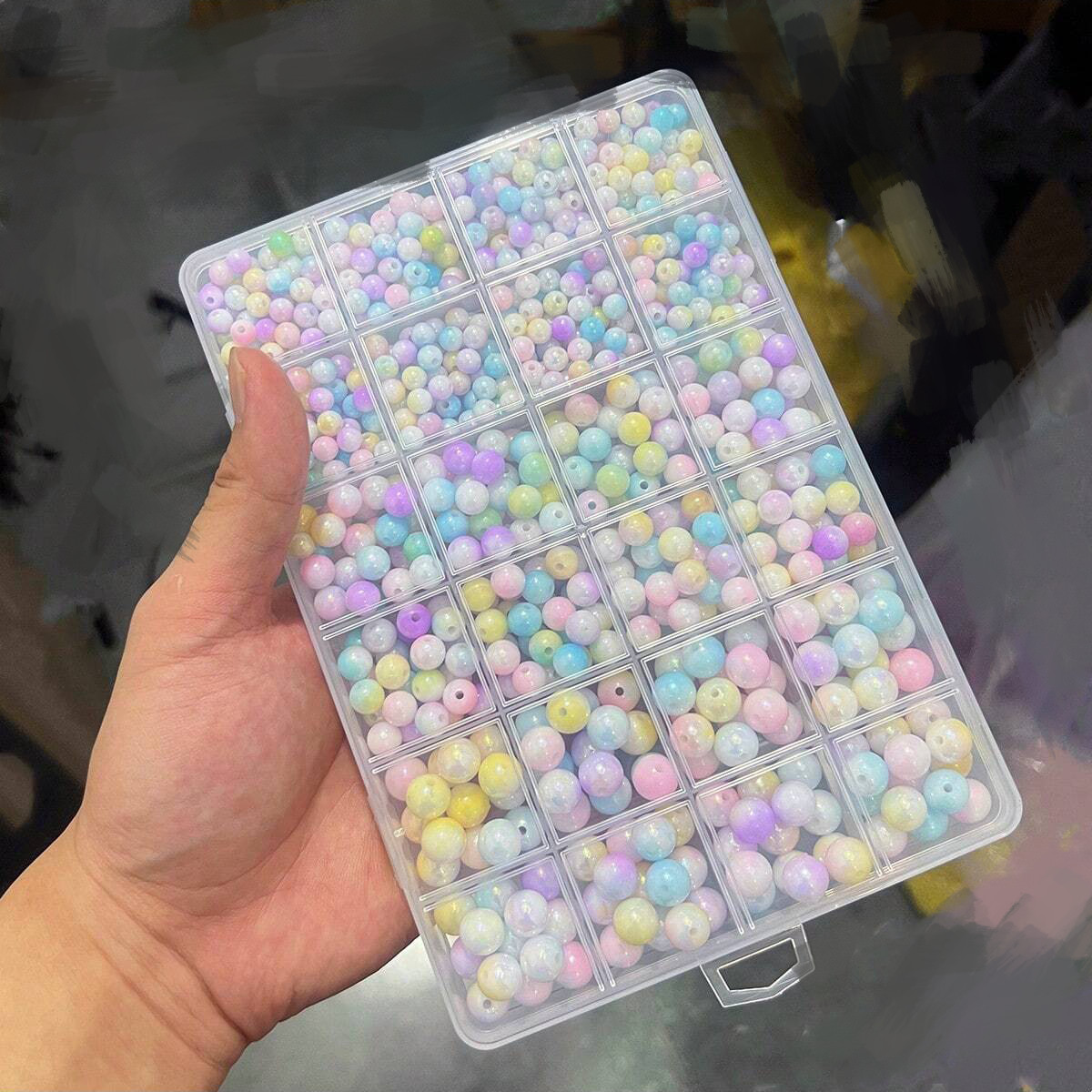 800pcs/24 grid set box 6mm/8mm - Bead Bracelet Men 评论和价格