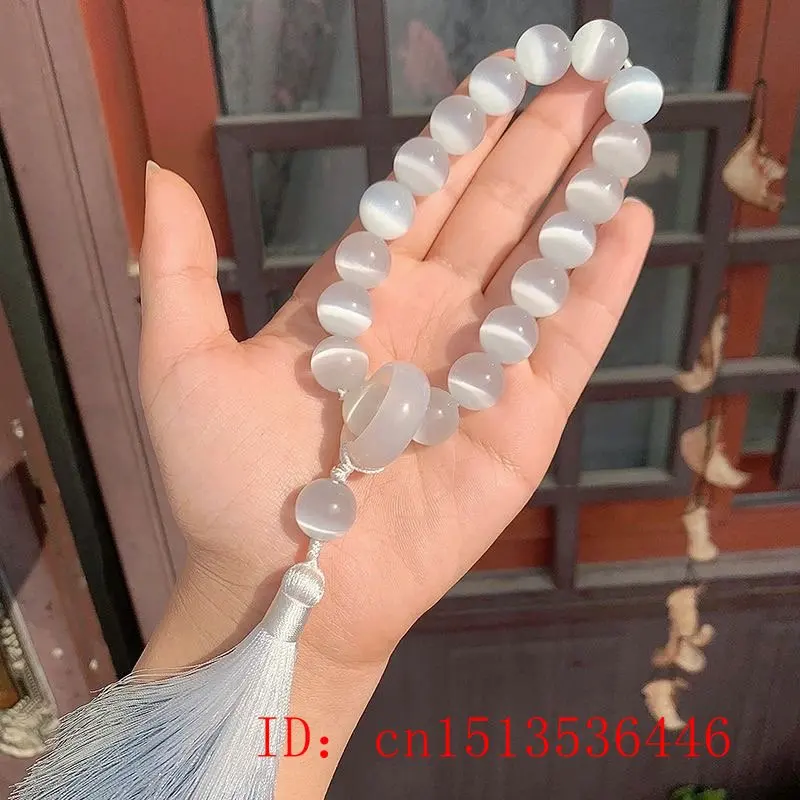 Cat 's-eye Stone 12mm Beads Lo - Bead Bracelet Men 评论和价格