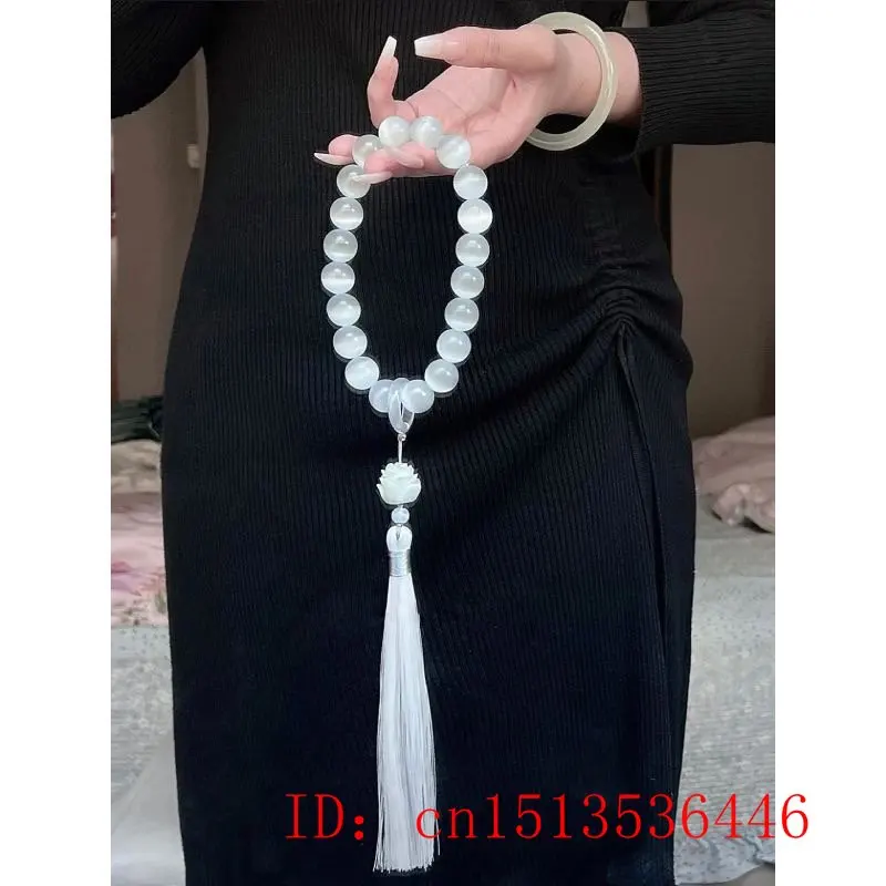 Cat 's-eye Stone 12mm Beads Lo - Bead Bracelet Men 评论和价格