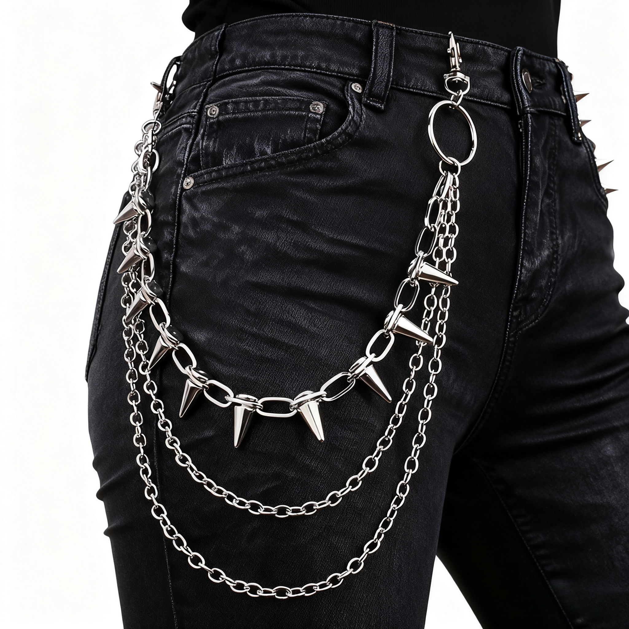Unisex Hip Hop Punk Rock Metal - Men'S Accessories For Jeans 评论和价格