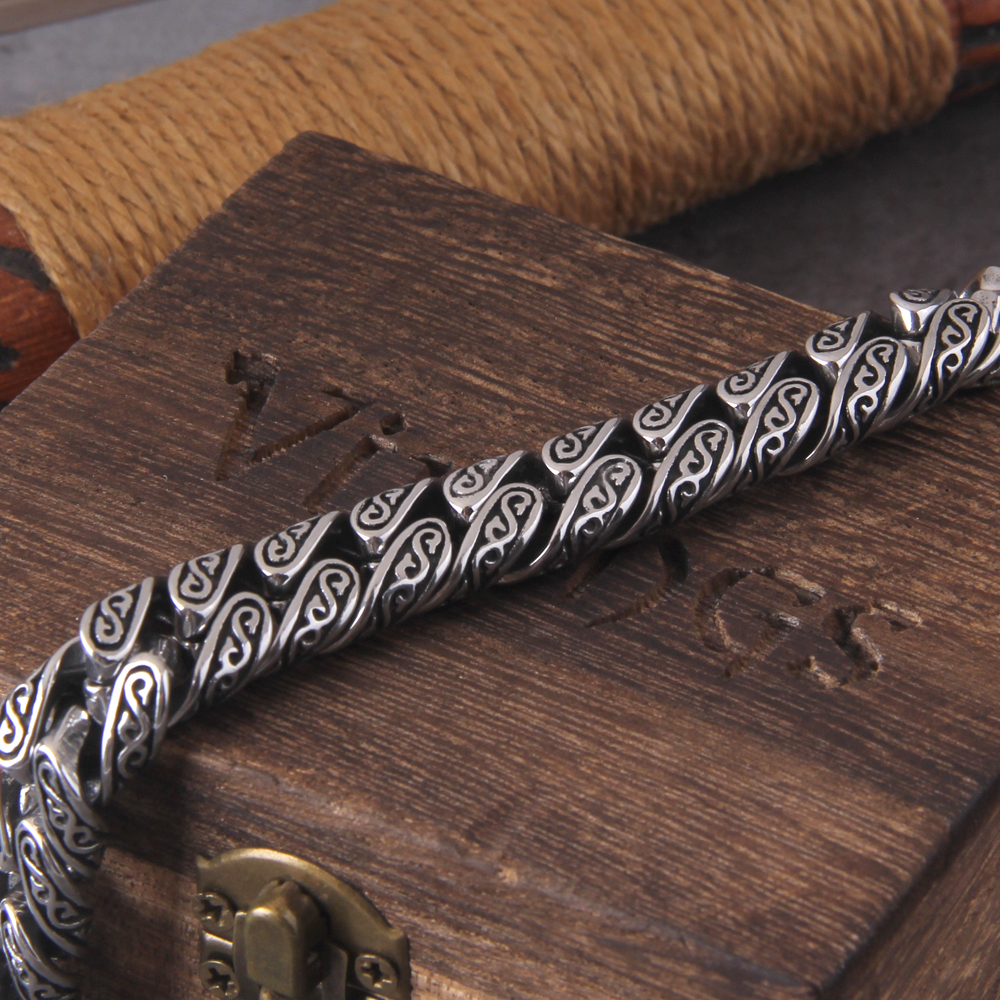 Man Bracelet Homme 12MM Wide S - Men'S Accessories Hand Bands 评论和价格