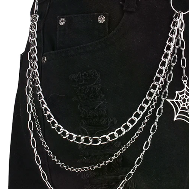 Fashion Punk Metal Pants Chain - Men'S Accessories For Jeans 评论和价格
