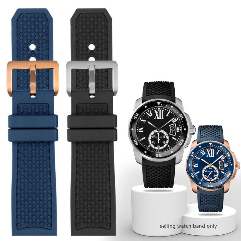 23mm 24mm Fluororubber Watchba - Men'S Accessories Cartier 评论和价格