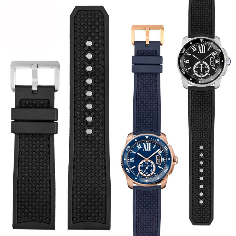 23mm 24mm Fluororubber Watchba - Men'S Accessories Cartier 评论和价格
