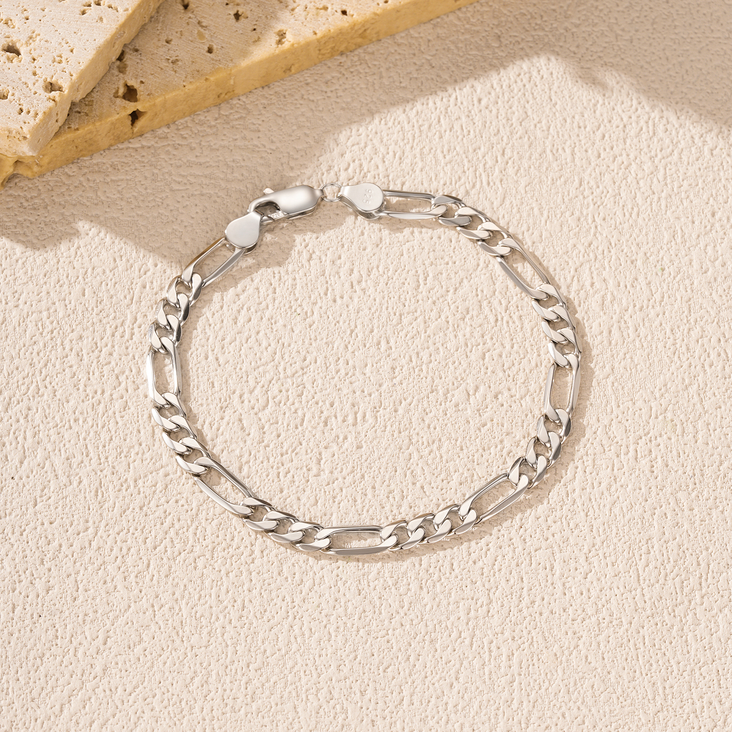 MODIAN 925 Sterling Silver 3 S - Men Accessories Chain And Bracelet 评论和价格