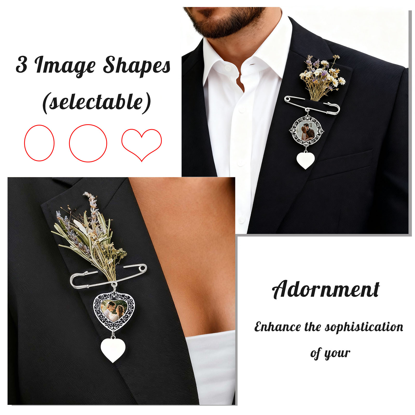Custom Picture Badge Brooches  - Men Accessories Photos 评论和价格