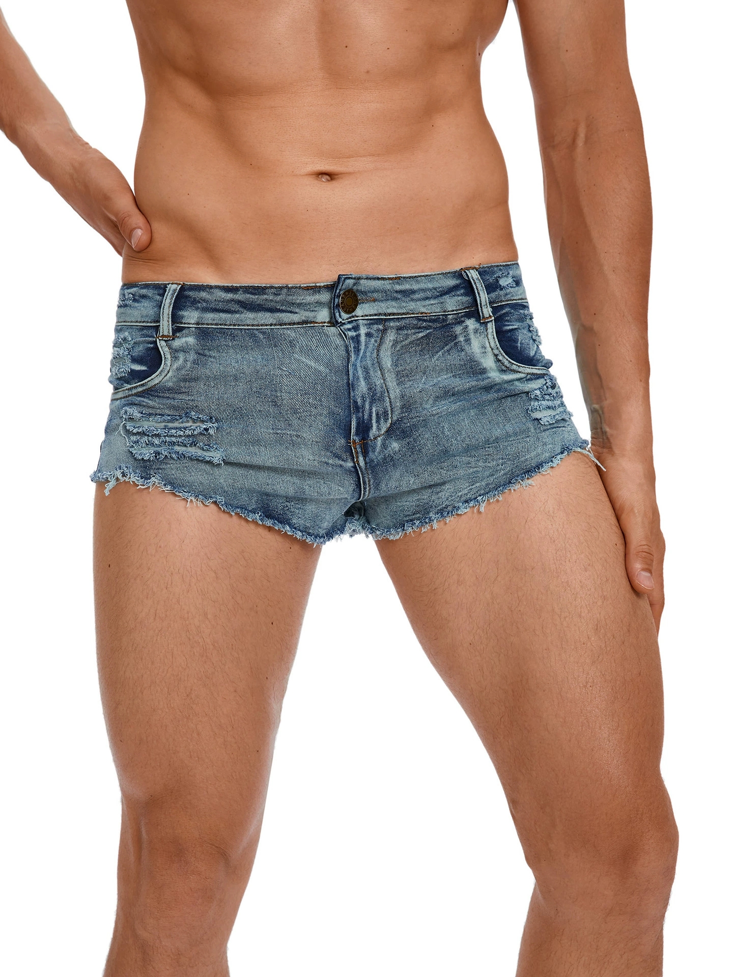 Men's Tight Low Waist Jeans Sh - Men'S Accessories Clothing 评论和价格