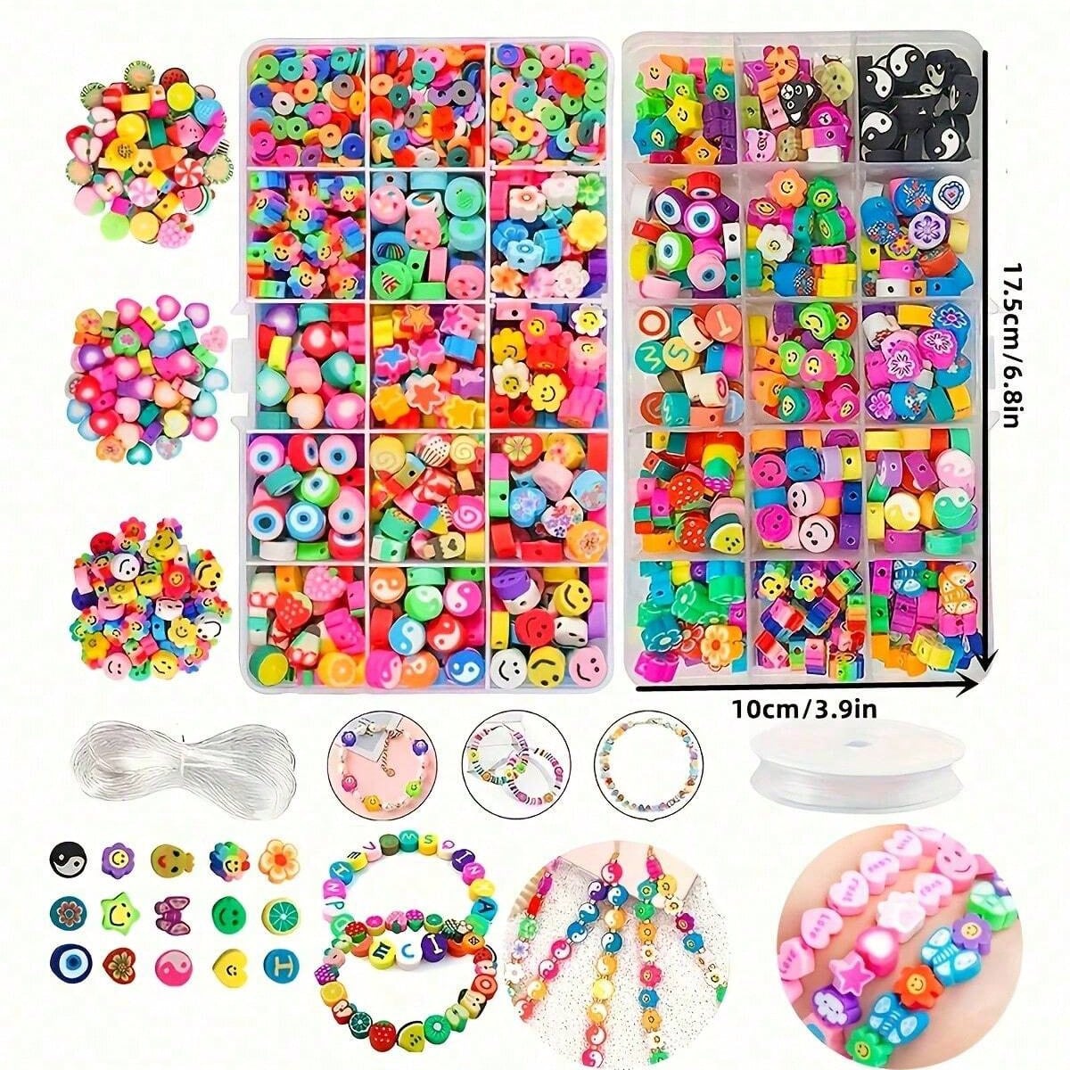 1450/1200/250pcs Polymer Clay  - Bead Bracelet Men 评论和价格