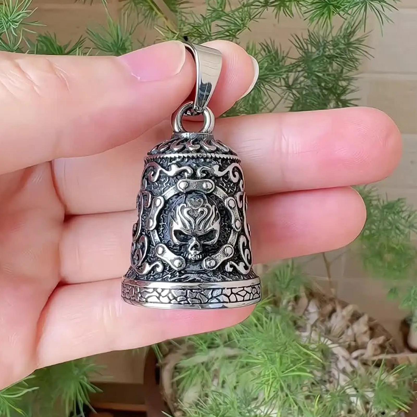 Skull Bell Charm Motorcycle Be - Men Accessories Hand 评论和价格