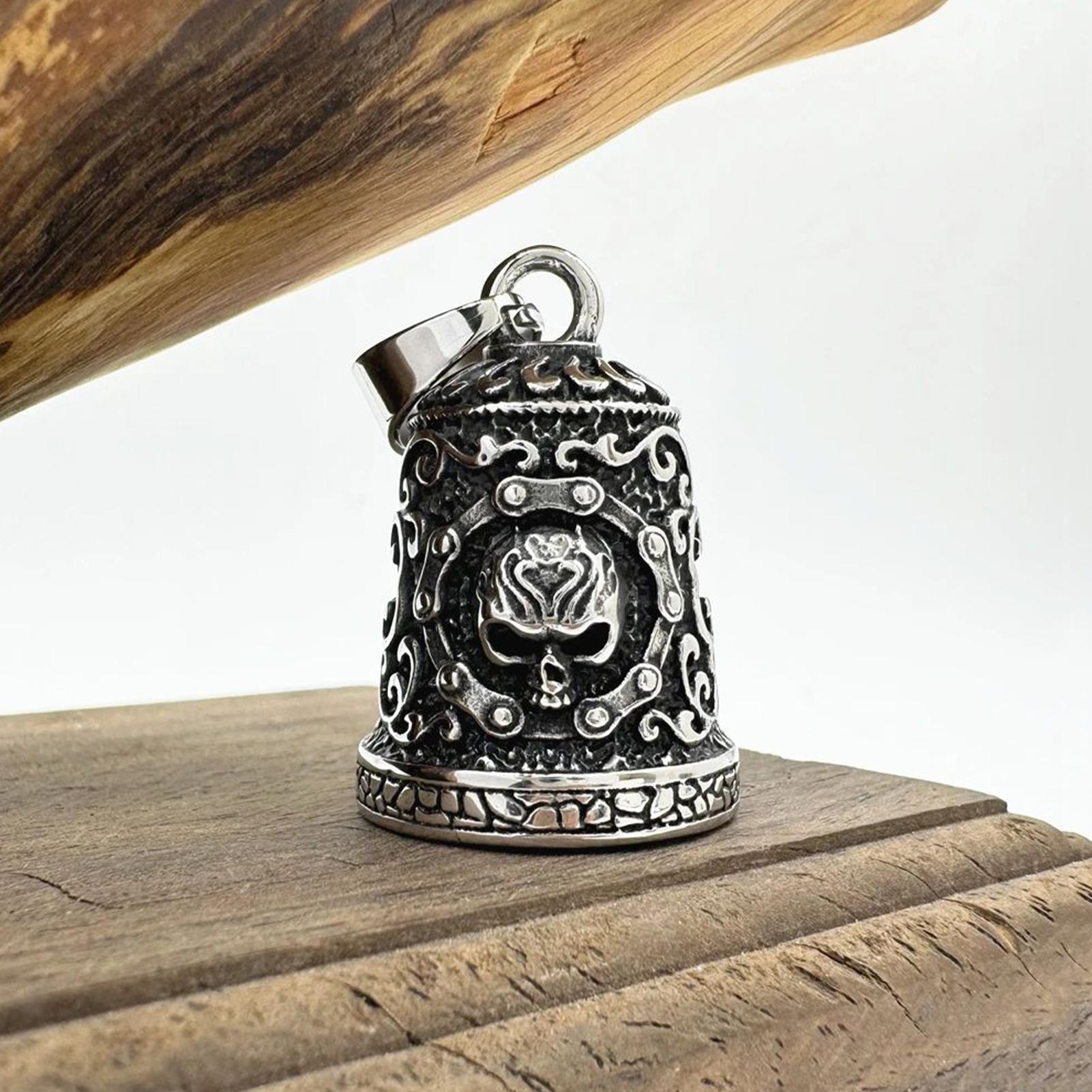 Skull Bell Charm Motorcycle Be - Men Accessories Hand 评论和价格