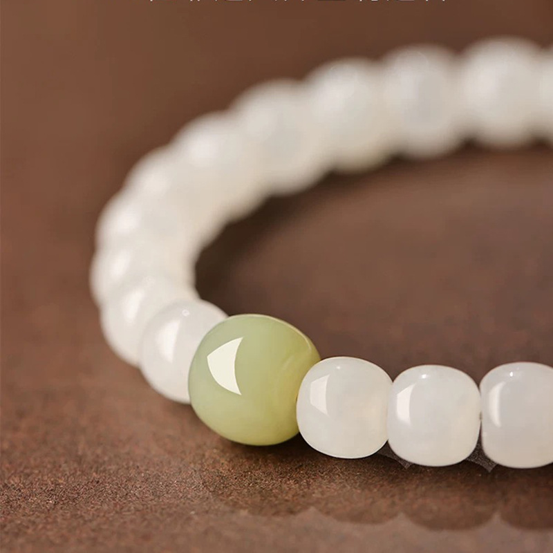 2026 Natural Hetian Jade Brace - Bead Bracelet Men 评论和价格