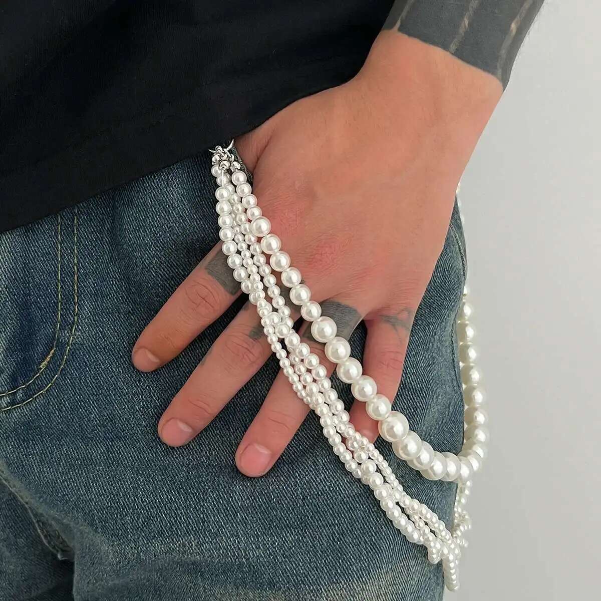 Lacteo Goth Multi Layer Imitat - Men'S Accessories For Jeans 评论和价格