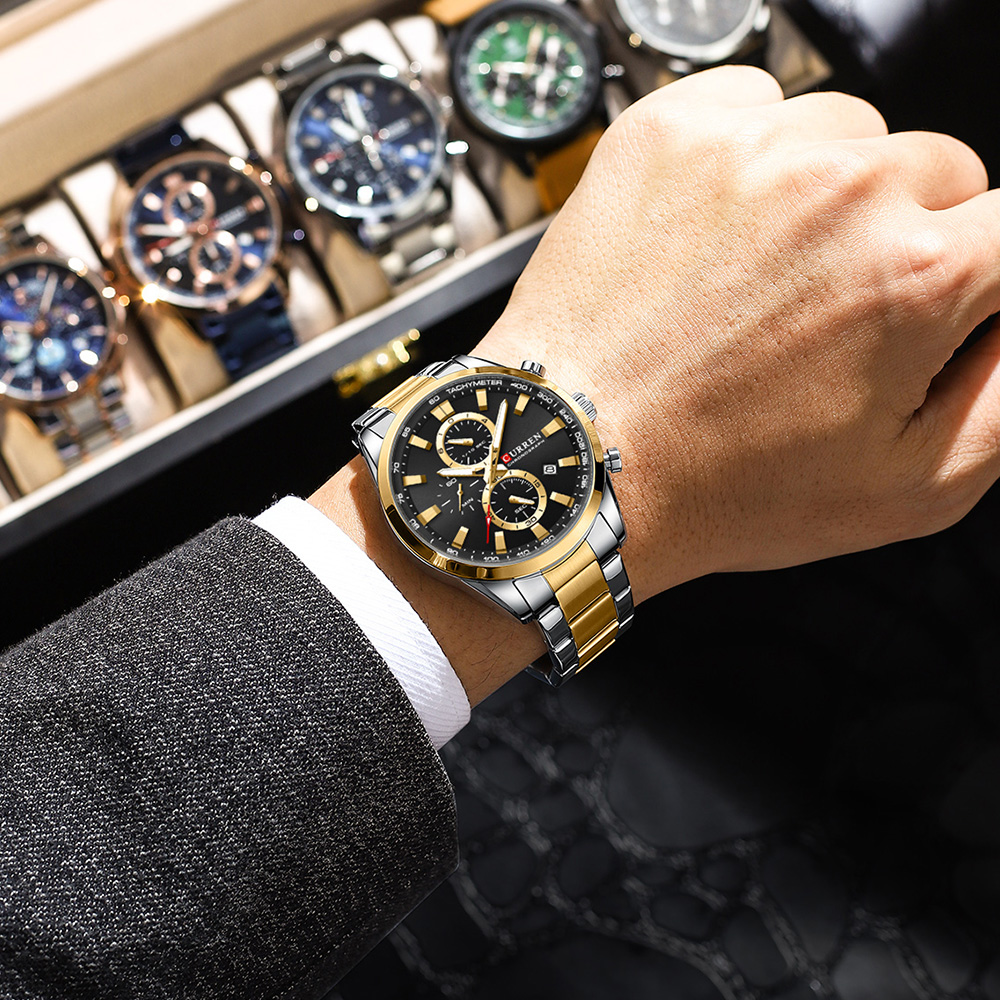 CURREN Casual Quartz Chrono Sp - Men Accessories Jewelry 评论和价格