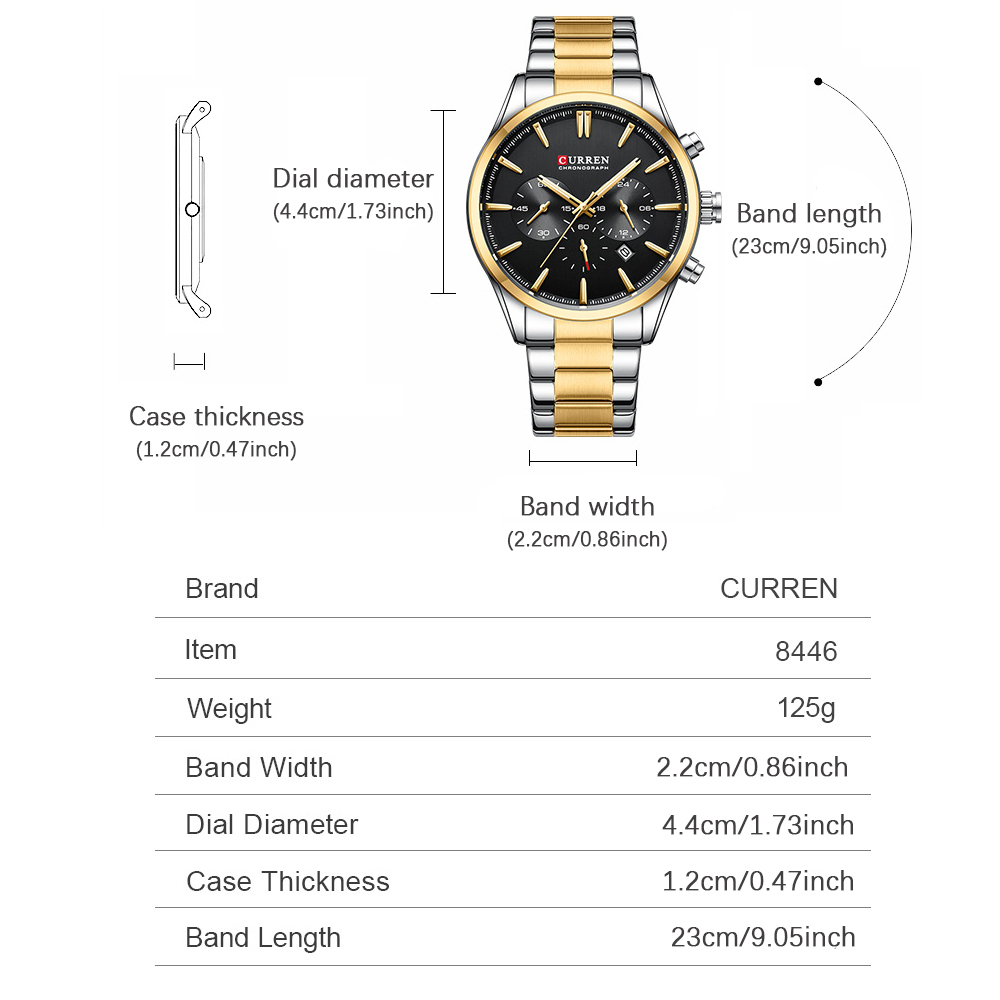 CURREN Casual Quartz Chrono Sp - Men Accessories Jewelry 评论和价格