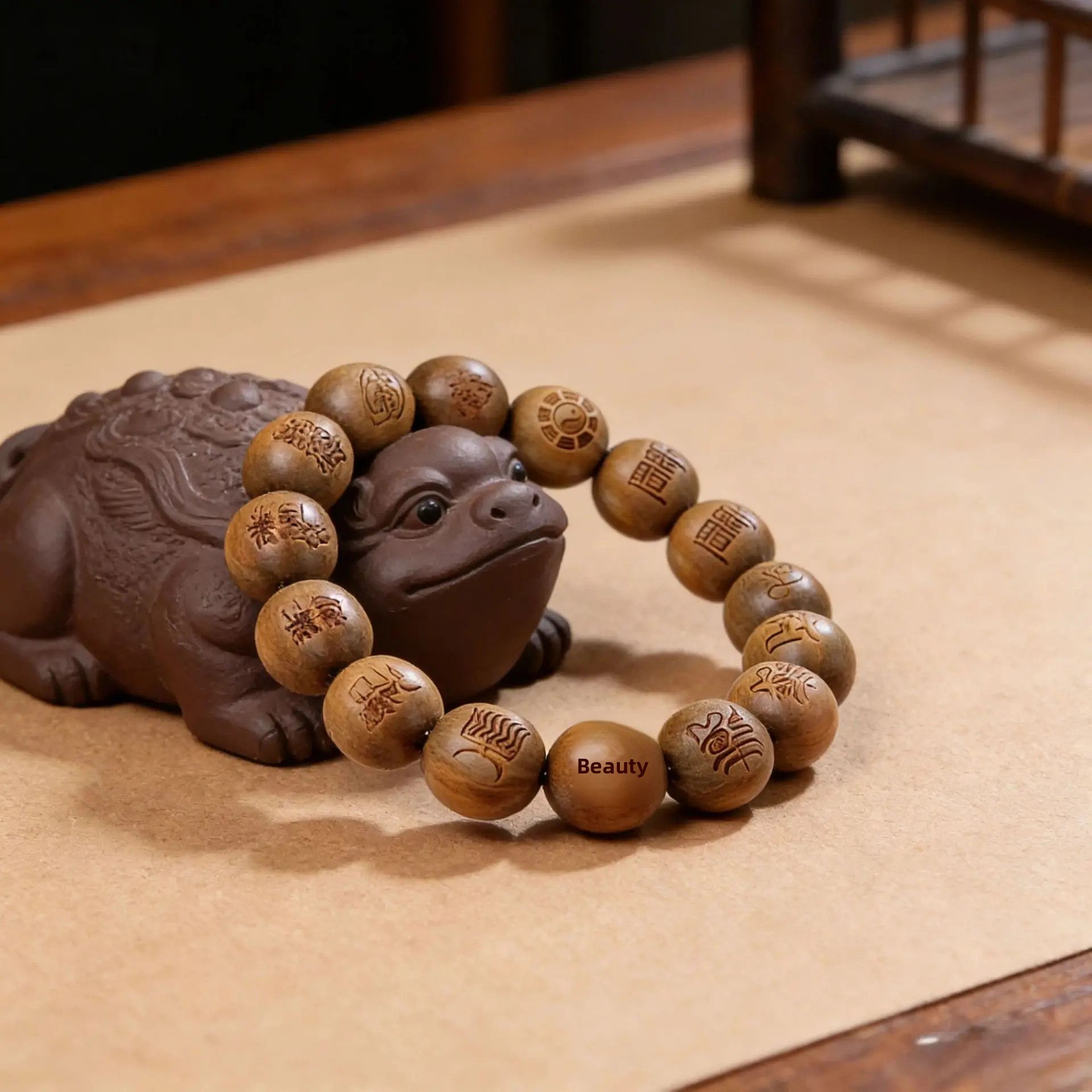 Lucky Luxury Green Sandalwood  - Bead Bracelet Men 评论和价格