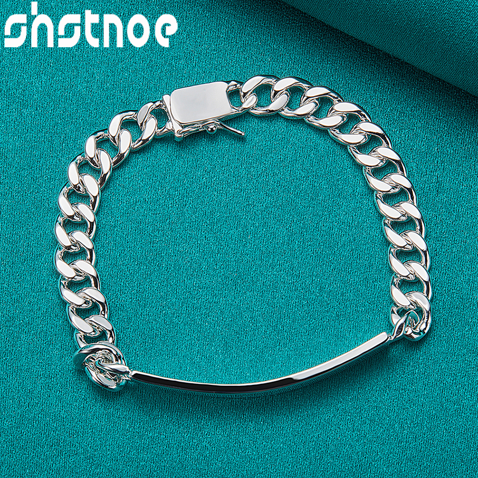 SHSTONE 925 Sterling Silver 2/ - Men Accessories Chain And Bracelet 评论和价格