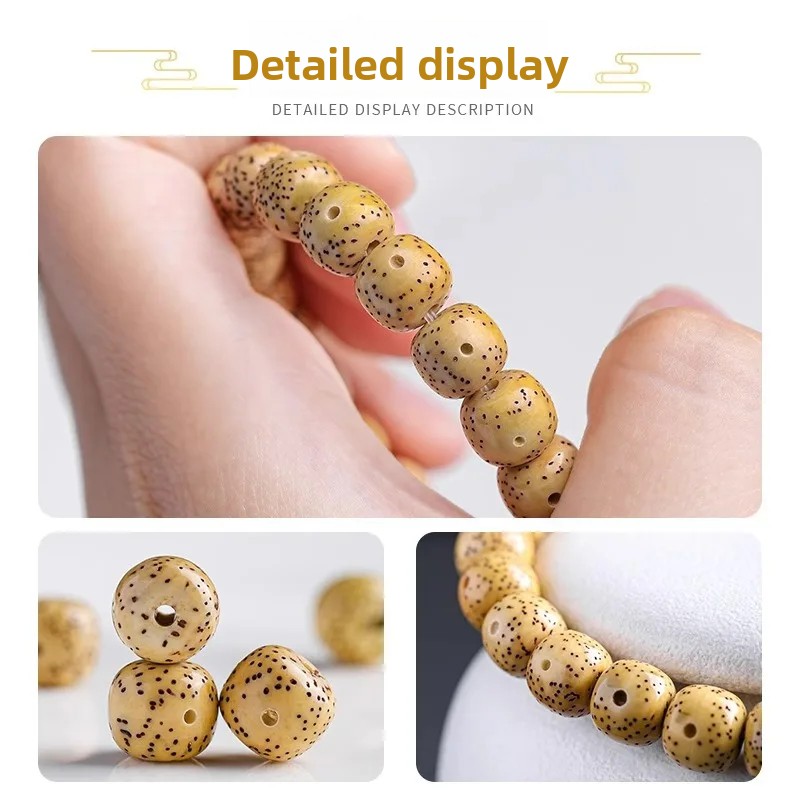 High Density Golden Seed Star  - Bead Bracelet Men 评论和价格