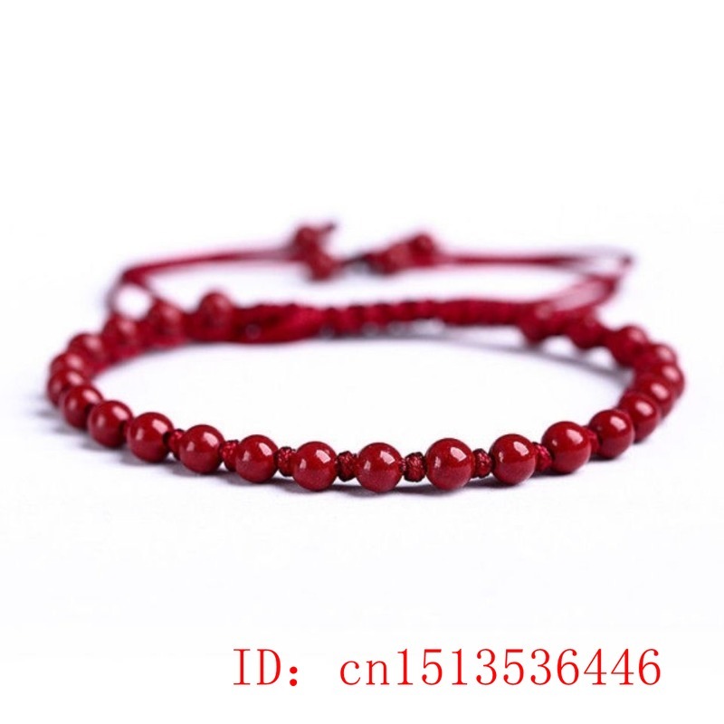 Customized Natural Red Cinnaba - Bead Bracelet Men 评论和价格