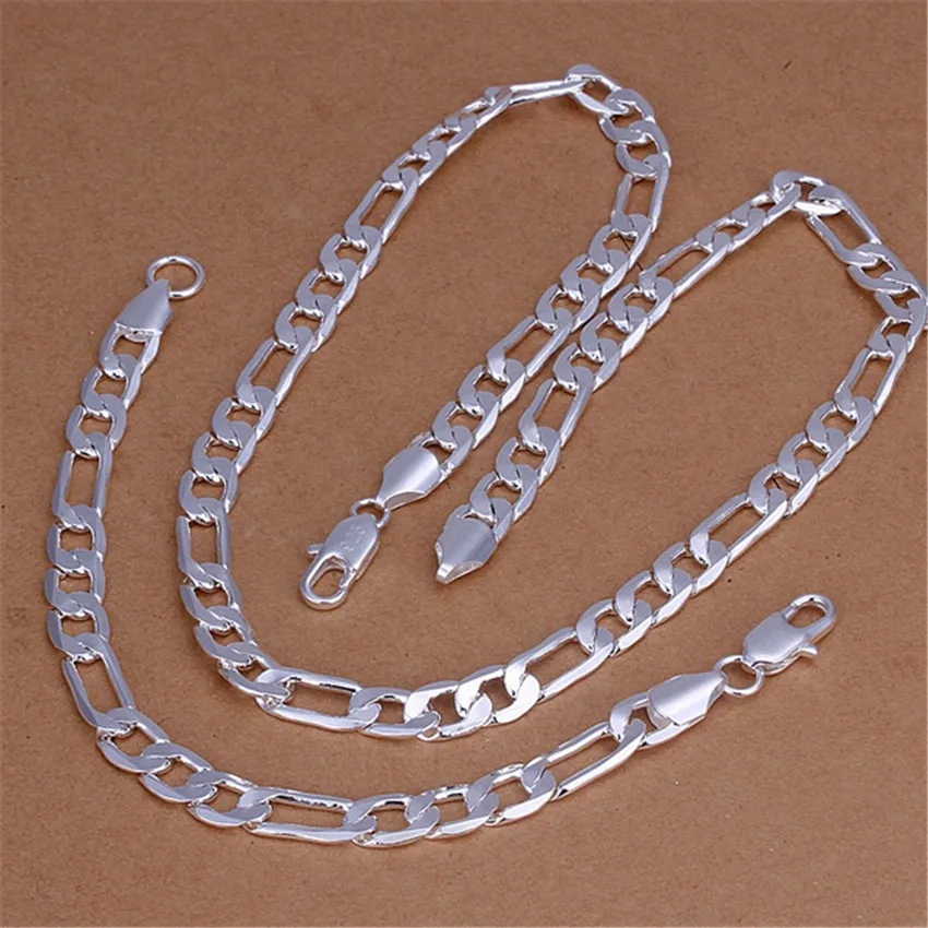 925 sterling Silver classic 8M - Men Accessories Chain And Bracelet 评论和价格