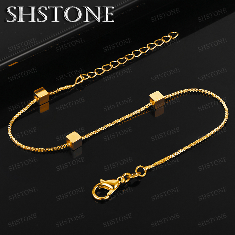 Hot 18k Gold Mesh Chain Square - Men Accessories Chain And Bracelet 评论和价格